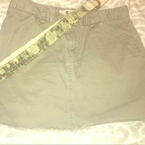 Vintage 90s Gap Skirt  with reversible camo belt
